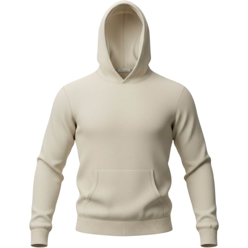 The Commons Merino Wool Knit Hoodie Mens Large Cream Pullover NEW